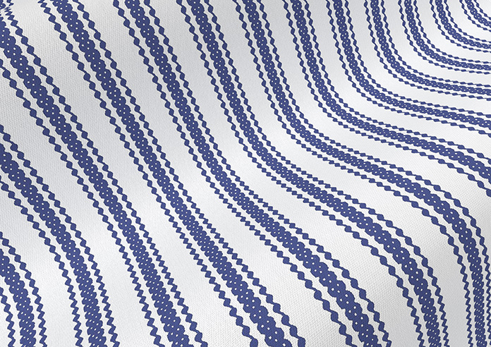 Lace Stripes, Sapphire - Roman Blind - Image 4